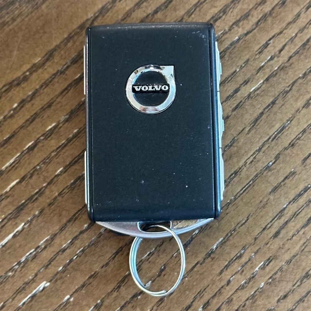 Volvo Smart Key Fob Proximity Remote 4-Button Black Silver Emblem OEM